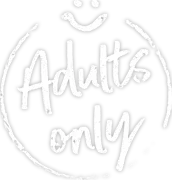 Grafik mit Schriftzug Adults Only für Luxushotel Hüttenhof Grafik mit weißem Schriftzug Adults Only für Luxushotel Hüttenhof